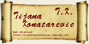 Tijana Konatarević vizit kartica